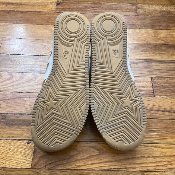 2003 A Bathing Ape Bapesta ‘White/Gold’ Size 11.5M Used W/ Box Vintage Rare - Picture 7 of 9